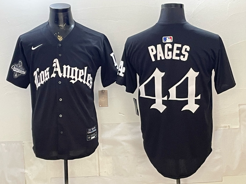 Men Los Angeles Dodgers #44 Pages black Game 2026 Nike MLB Jersey 052105